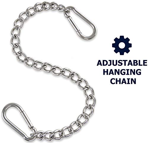 Maccify Hammock Accessories, Hanging Chair Chain with Two Carabiners, Heavy Duty Hanging Kit for Swing Chairs, Punching Bags, Outdoor/Indoor (660 LB Weight Limit)