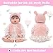 Reborn Doll Clothes for 20-22 Inch Dolls, 3 Sets 20 Inch Baby Doll Clothes Accessories 10 Pcs with Dress Coat Outfits, Headbands, Socks, Top and Pants for 20