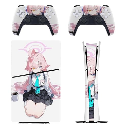 PS5 XLV[ fW^ u[A[JCu-Blue Archive VzVm Jo[ Aj LN^[ PS5 XebJ[ PS5 Slim fR[V PS5یXebJ[ ^  \tȒP ϋv Sticker 