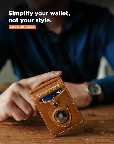 Image of SERMAN BRANDS RFID Blocking Wallet Slim Bifold - Genuine Leather Minimalist Front Pocket Wallets for Men with Money Clip Gift