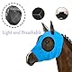 Fliegenmaske Pferd 2 Stück Fliegenmaske Mit Ohrenschutz Elastische Bremsenmaske UV-Schutz Fliegenmaske Pony Fliegenmaske Horse Für Pferde Atmungsaktive Feine Mesh (Grau, Blau)