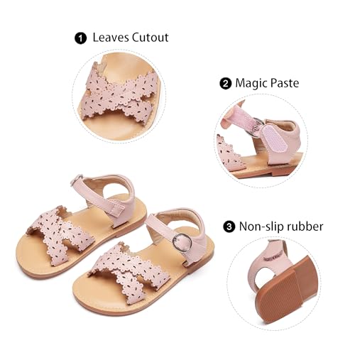 Image of GINFIVE Toddler Girls Sandals Girls Toddler Sandals Little Girls Kids Shoes