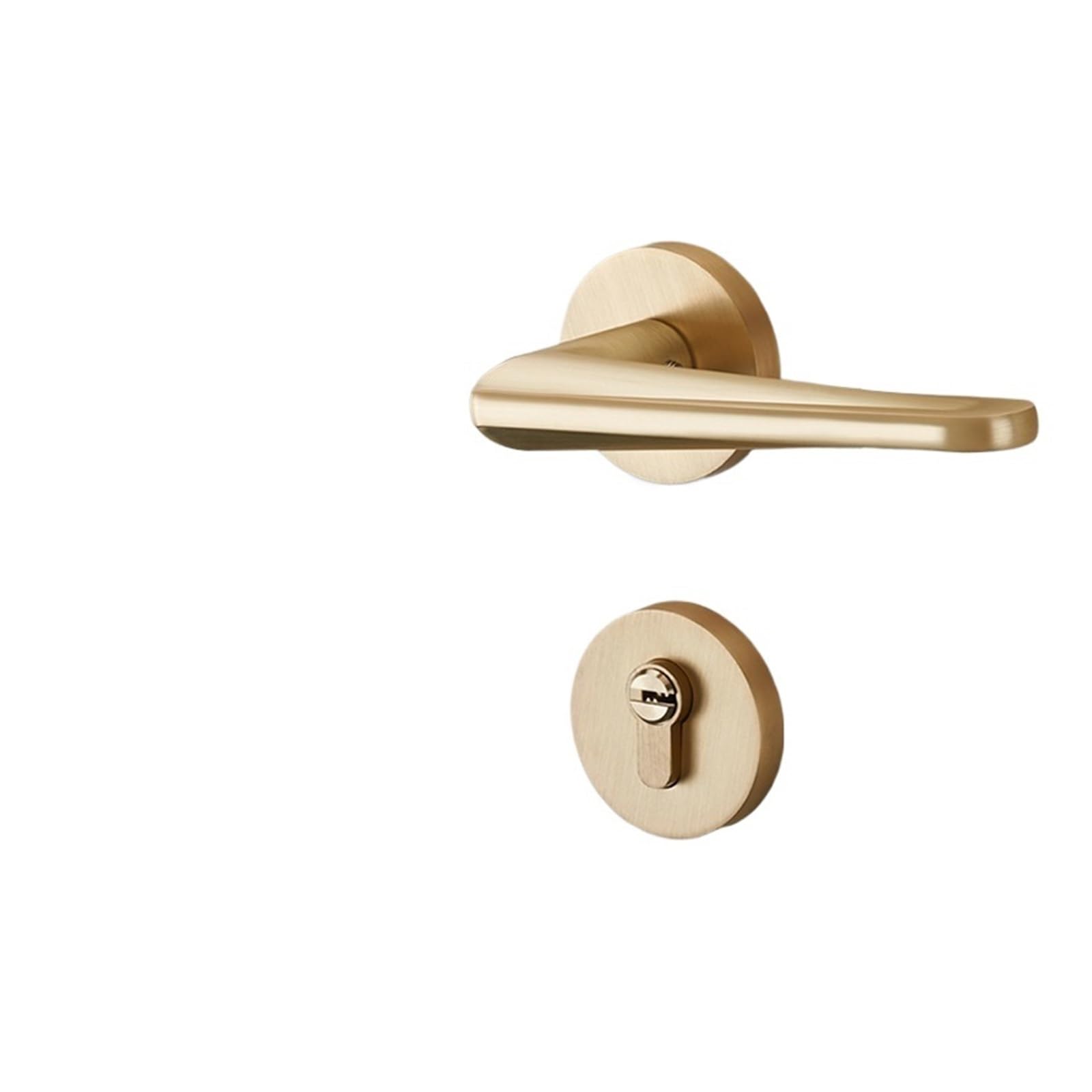 NYRXRYTCA Door Handle Indoor Bedroom Magnetic Silent Simple Room Door Lock Simple Matte Brushed Split Lock(Model B silent)