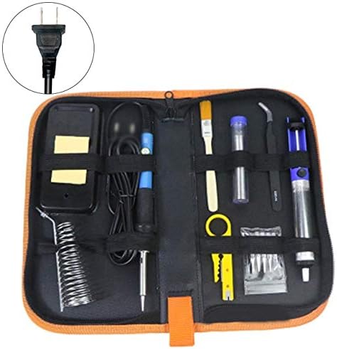 Soldering 12pcs Soldering Tool Set 60W Electric Welding Accessories Solder Iron Wire - (Color: 110V(US Plug))