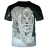 ARORALS Men's Tiger T-Shirt Summer Short Sleeve Tees Tops Fantasy Animal Theme Sweatshirt Realistic Graphic Shirt, White, XL #1
