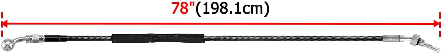 Mofun 78" Hydraulic Clutch Line Stainless Steel Fit 16"-18" Handlebar Compatible with Harley Touring 2017-2020, Softail S Models and CVO Models 2017 Black