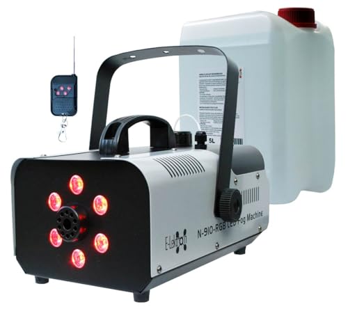 E-Lektron N-910-RGB DJ Party Nebelmaschine 900W mit LED Beleuchtung inkl....
