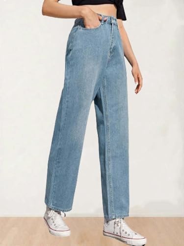 Image of KOTTY Women's High Waist Jeans | Wide Leg | Denim Jeans with Relaxed Fit & Casual Streetwear Style