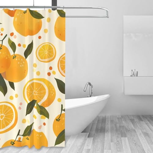 Rideau de douche en tissu polyester imperméable avec 12 crochets de suspension - 7