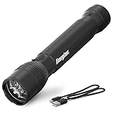 Energizer TAC R 1000 Rechargeable Tactical Flashlight, 1000 Lumens, IPX4 Water Resistant, Aircraft-Grade Aluminum LED Flashlight, Excellent Emergency Light