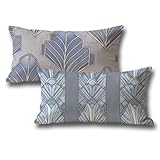 Funda Cojin 40x60 Cojines Sofa Azul Europa del Norte Rectangular Transpirables Lino Funda de Almohada, Decoracion Otoño Hogar Fundas Cojines para Sala Sofá, Habitacion Halloween Decoracion m-327