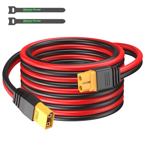 BateriaPower XT60 Extension Cable 10ft – 12AWG, Female to Ma