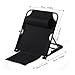 Lifting Bed Backrest, Portable Folding Sit Up Back Rest with Head Pillow, Multifunctional Support Chair for Patients Pregnant Women Elderly, Change Angle of Backrest (Black)