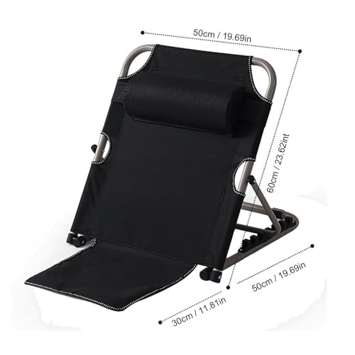 Cama elevadora articulada y silla de piso multifuncional ajustable negra 3