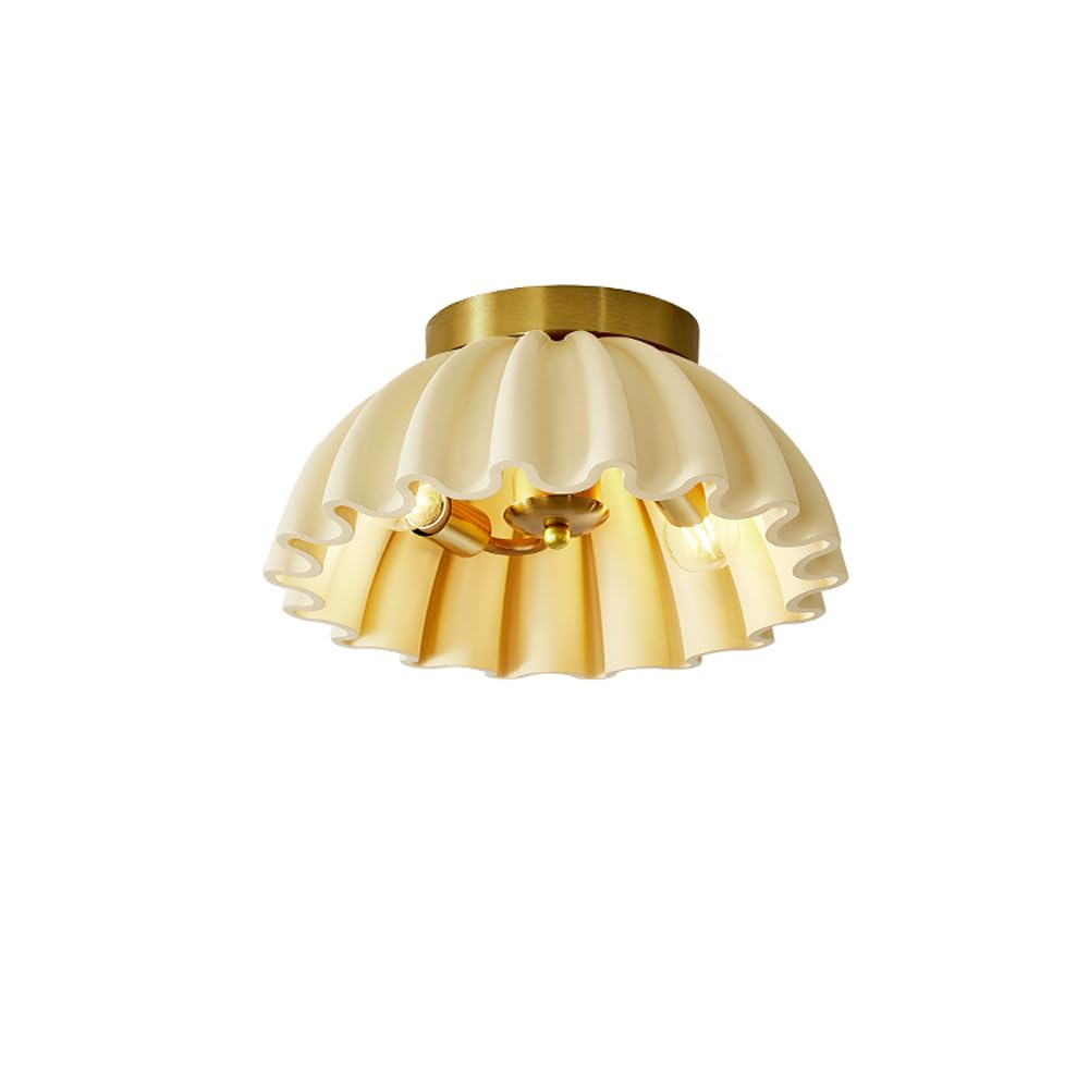 Lampa sufitowa do przedpokoju, balkon, mała, kremowa lampa sufitowa do salonu, korytarz wejściowy z podwójną głowicą E14 * 2, metalowa kuchnia restauracji Isl oświetlenie sufitowe