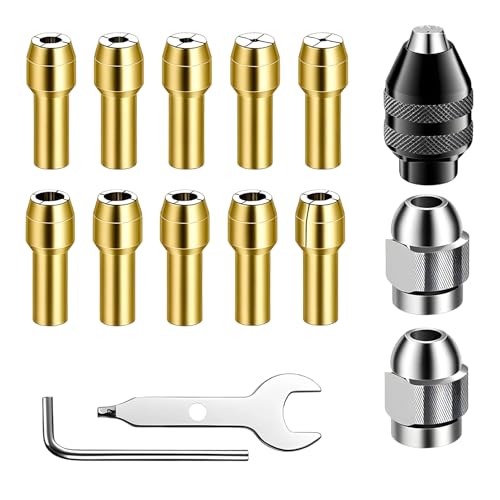 15 Piezas Portabrocas Compatible con Dremel