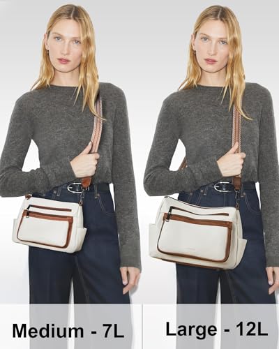 Image of Bluome Crossbody Purses for Women, Medium Large Faux Leather Crossbody Bags Lightweight Sling Bag Shoulder Handbags
