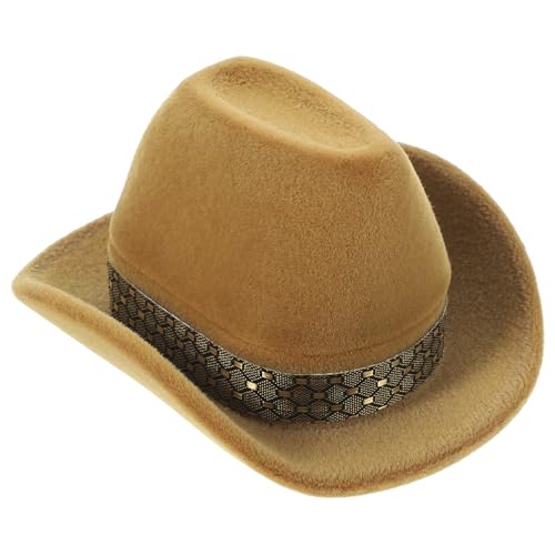 WHAMVOX Scatola Portaanelli Forma di Cappello da Cowboy Custodia Elegante per Anelli e Orecchini Regalo Romantico per Cerimonie Nuziali Facile da Aprire e Chiudere Design Tradizionale e