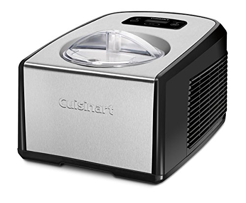 Cuisinart ICE-100 1.5-Quart Ice Cream and Gelato Maker, Fully Automatic with a Commercial Quality Compressor and 2-Paddles, 10-Minute Keep Cool Feature, Black and Stainless Steel
