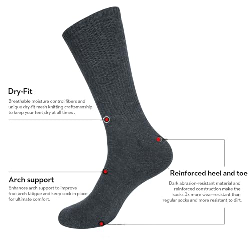 Image of Cotton Crew Socks for Womens Lightweight Casual Wear Business Socks Multi Color Options Size 6-9