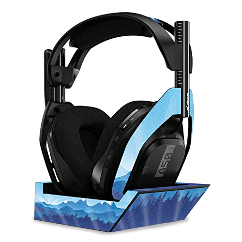 Image of MightySkins Glossy Glitter Skin Compatible with Astro A50 Wireless Headphones + Base Station (Gen 4) - Blue Mountains | Protective, Durable High-Gloss Glitter Finish | Easy to Apply | Made in The USA