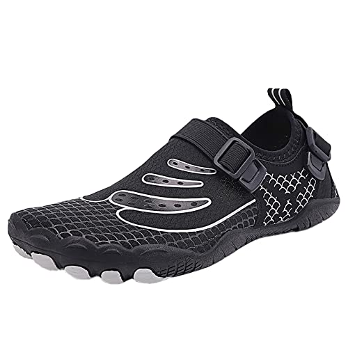 Zapatos de baño negros para mujer que evitan resbalones y secan rápido