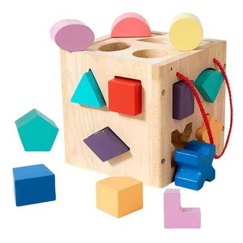 Tri de formes bébé en bois à 17 trous pour l'apprentissage des couleurs en maternelle