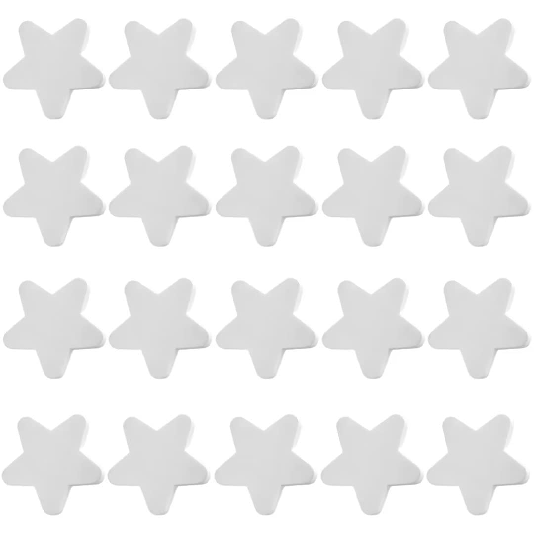 20 paquetes de manijas de goma con estrellas preciosas para gabinete de cocina, pomos y tiradores de muebles, pomos de cajón para niños, pomos de goma suave para habitación de los niños
