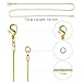 Topacket 24 Pack Necklace Chains Bulk,Gold and Silver Snake Necklace Chains for Jewelry Making 18 Inches