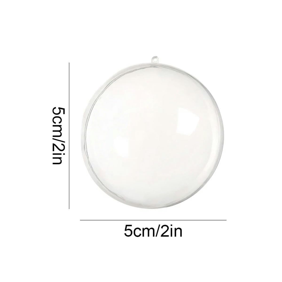 Bola de Adornos rellenables Transparentes de Navidad, Bola Redonda Transparente para Manualidades, Tema Decorativo del Festival para decoración del árbol de Navidad-20PCS-10CM