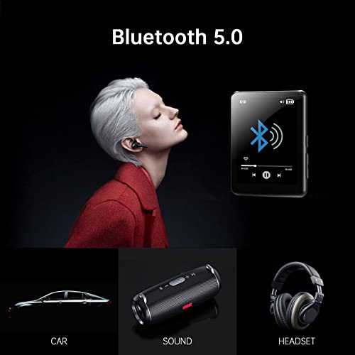 32Gb Mp3 Player With Bluetooth 5.0, 2.4" Full Touch Screen, Hifi Sound Quality, Music Mp3 Mp4 Player For Kids With Speaker Fm Radio Recording E-Book (Black) #TOP2