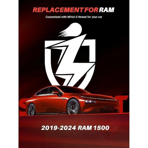 Image of Sposuit M14x1.5 Lug Nuts - Replacement for 2019-2024 Ram 1500 - OEM Factory Style Black Lug Nut(24 Pcs)
