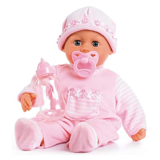 Bayer Design 93824AA babydocka, mjuk kropp, pratar, napp, flaska
