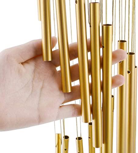 Image of Large Memorial Feng Shui /Vastu Wind Chimes for Home, Office, Indoor & Outdoor Decoration | Elegant 15 Aluminum Alloy Tuned Tubes for Positive Vibrations Energy Flow