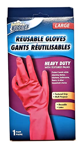Ladies Kitchen Bathroom Dishes Floors All Purpose Cleaning Gloves Pink