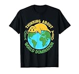 Thinking About World Domination Cat Kitty Chaton Lovers T-Shirt