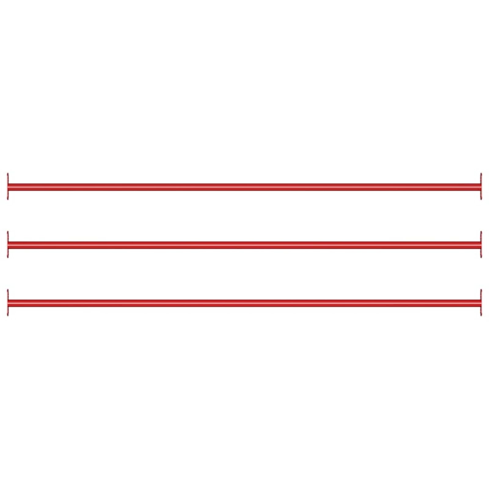 Tidyard Set 3 Sbarre da Gioco per Bambini in Acciaio Rosso 125 cm per Strutture da Gioco Esterno 93200