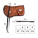 Harrison Howard Ergonomically Designed Correct Bareback Pad with Side Pockets Extra Thick Center for Maximum Support Anti-Slip Bareback Pad Comes with Matching Girth Brown