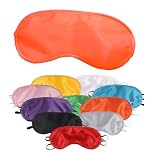 Van Der Linn Soft Eye Mask Sleeping Blindfold Travel Relaxation Comfortable Light Weight (Orange Eyemask (10PCS))