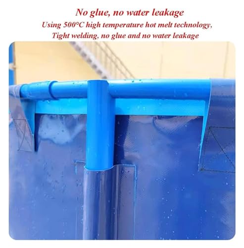 Piscina redonda plegable con lona impermeable y válvula de drenaje rápido 6