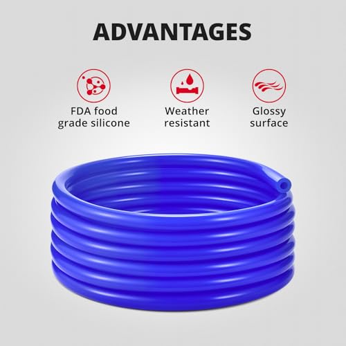 Image of EVIL ENERGY 5 /32 1 /4 5 /16 3 /8 Silicone Vacuum Tubing Hose Line Kit 10FT 4PCS 130PSI Max Pressure Blue (4mm 6mm 8mm 10mm)