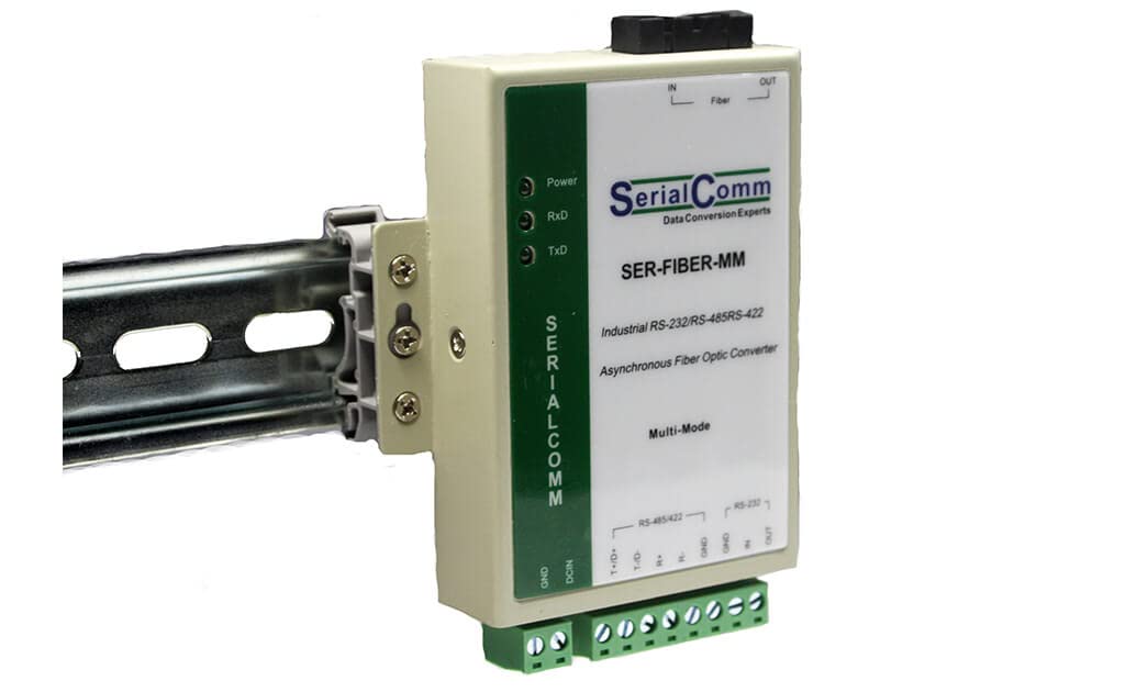 RS232 RS485 RS422 to Fiber Converter Multi-Mode 2km SC Connector – Industrial Serial to Fiber Media Converter, 300–128Kbps, Plug & Play, Surge & ESD Protection, SER-Fiber-MM-SC- SerialCombrand