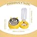 Baoblaze Dog Bowl with Automatic Water Bottle Practical Pets Water and Food Bowl Set for Small Medium Dogs Puppy, Yellow
