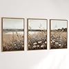 Gubiyu vintage wall art framed retro countryside autumn wildflower field landscape canvas painting farmhouse decor wall art rustic fall landscape bathroom wall decor vintage prints for bedroom 16×24  urban country home decor