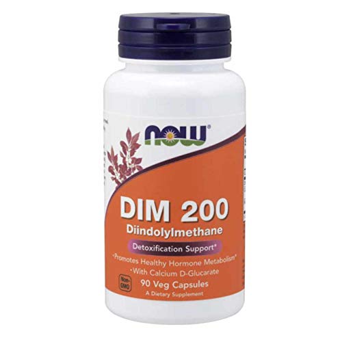 NOW Supplements, DIM 200 (Diindolylmethane) with Calcium D-Glucarate, 90 Veg Capsules