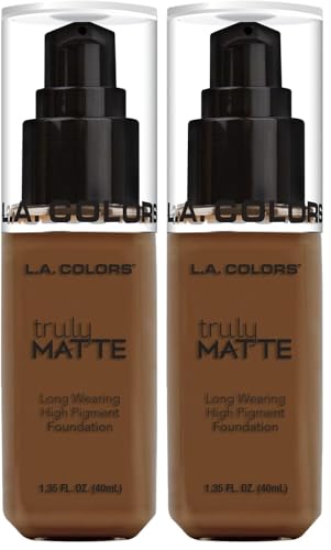 Image of L.A. COLORS Truly Matte Foundation, Mahogany CLM364 (Pack of 2)