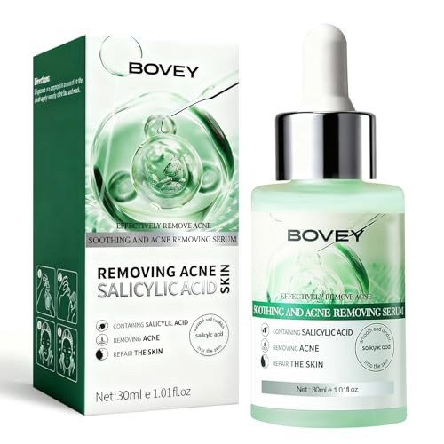 30ml Suero Facial Anti Acne,Para Todo Tipo de Pieles, Ayuda a Reducir Granos, Espinillas e Imperfecciones, Fórmula Ligera con Cuentagotas, Uso Diurno y Nocturno ﻿