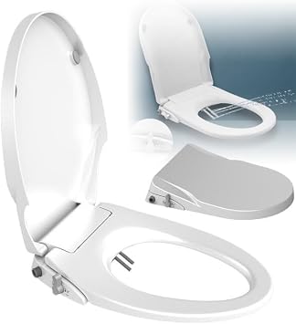 V Shape Smart Bidet Seat, Hot and Cold Drying Smart Toilet Seat, Electric Bidet Smart Toilet Seat Cover, Nozzle Self Cleaning for Women and Kids