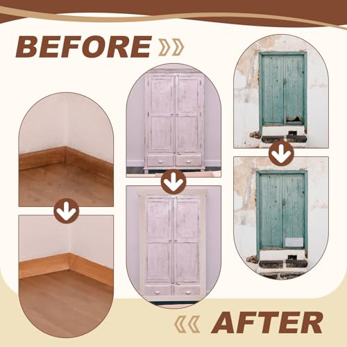 Image of MECCANIXITY Wood Grain Repair Tape, 4 Inch x 33 Feet Self Adhesive Wood Grain Tape Multi-Purpose Wallpaper Border Trim for Furniture Floors Windows Doors Tables Home DIY Projects, Maple