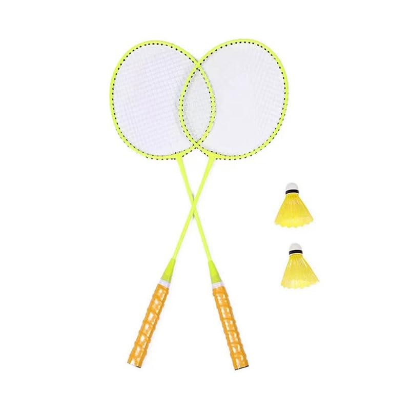 Badminton Racket Type Aluminum Alloy Rackets for Beginners(Orange)